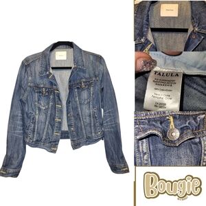 Talula by Aritzia Denim Jacket Classic Blue Jean Jacket Womenβs Medium